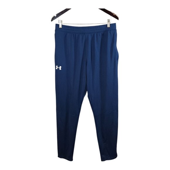 Under Armour Fitted Tapered Leg Athletic Pants with Mesh Stripe Workout Men's L - Picture 1 of 5